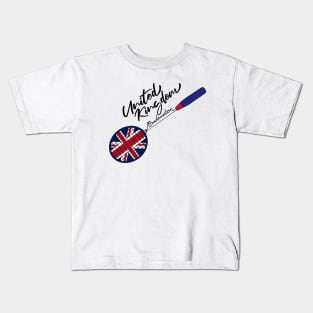 United Kingdom Badminton Racket Support Badminton (United Kingdom) Flag Kids T-Shirt